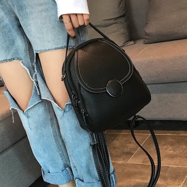 Petit Sac A Dos Femme Simili Cuir Noir