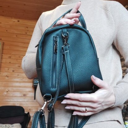 Petit Sac A Dos Femme Simili Cuir Vert