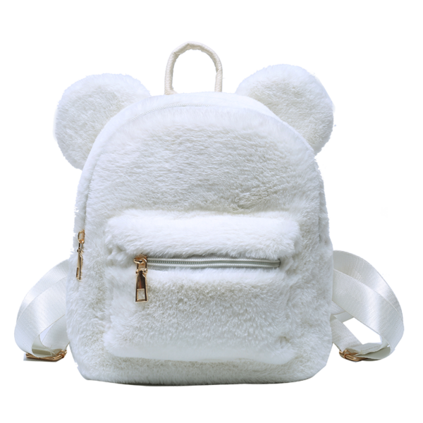 Sac A Dos Disney Mickey Mouse Peluche Blanc