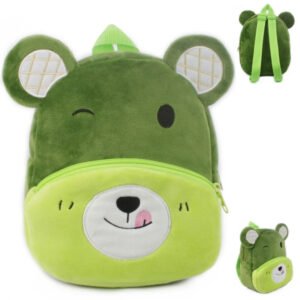 Sac A Dos En Peluche Nounours Vert