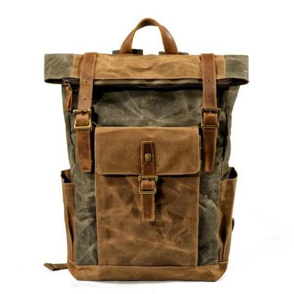 Sac A Dos En Toile Et Cuir Homme