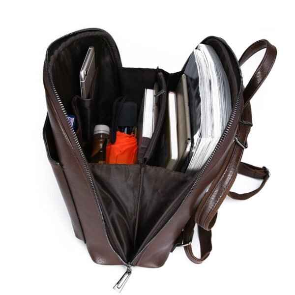 Sac A Dos Femme Simili Cuir Rouge Pour La Ville