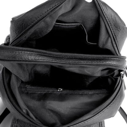 Sac A Dos Femme Vert En Simili Cuir Mouton