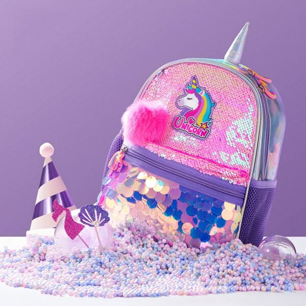 Sac A Dos Licorne Rose Et Violet