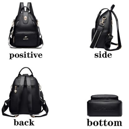 Sac A Dos Noir Moderne Similicuir Femme