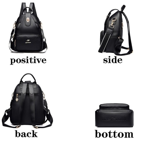 Sac A Dos Noir Moderne Similicuir Femme