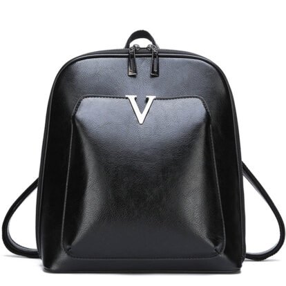 Sac A Dos Noir Simili Cuir Femme Elegant