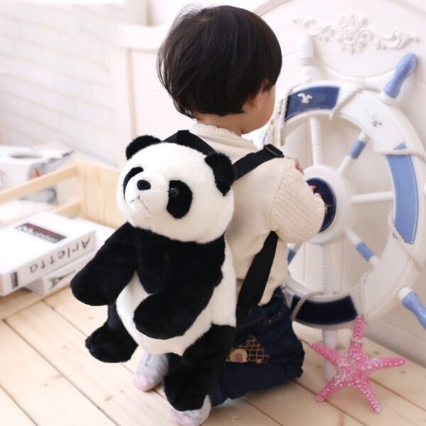 Sac A Dos Peluche Panda Noir Et Blanc