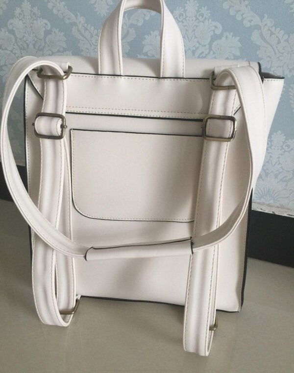 Sac A Dos Pu Vintage Blanc