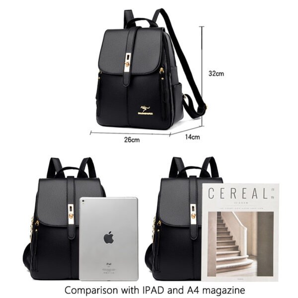 Sac A Dos Simili Cuir Noir Femme