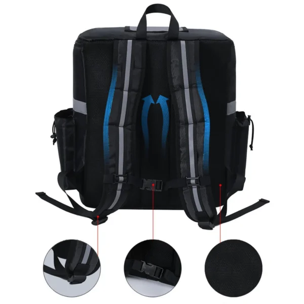 Sac dos isotherme r utilisable avec porte gobelets lat raux livraison de nourriture fra che coul 2